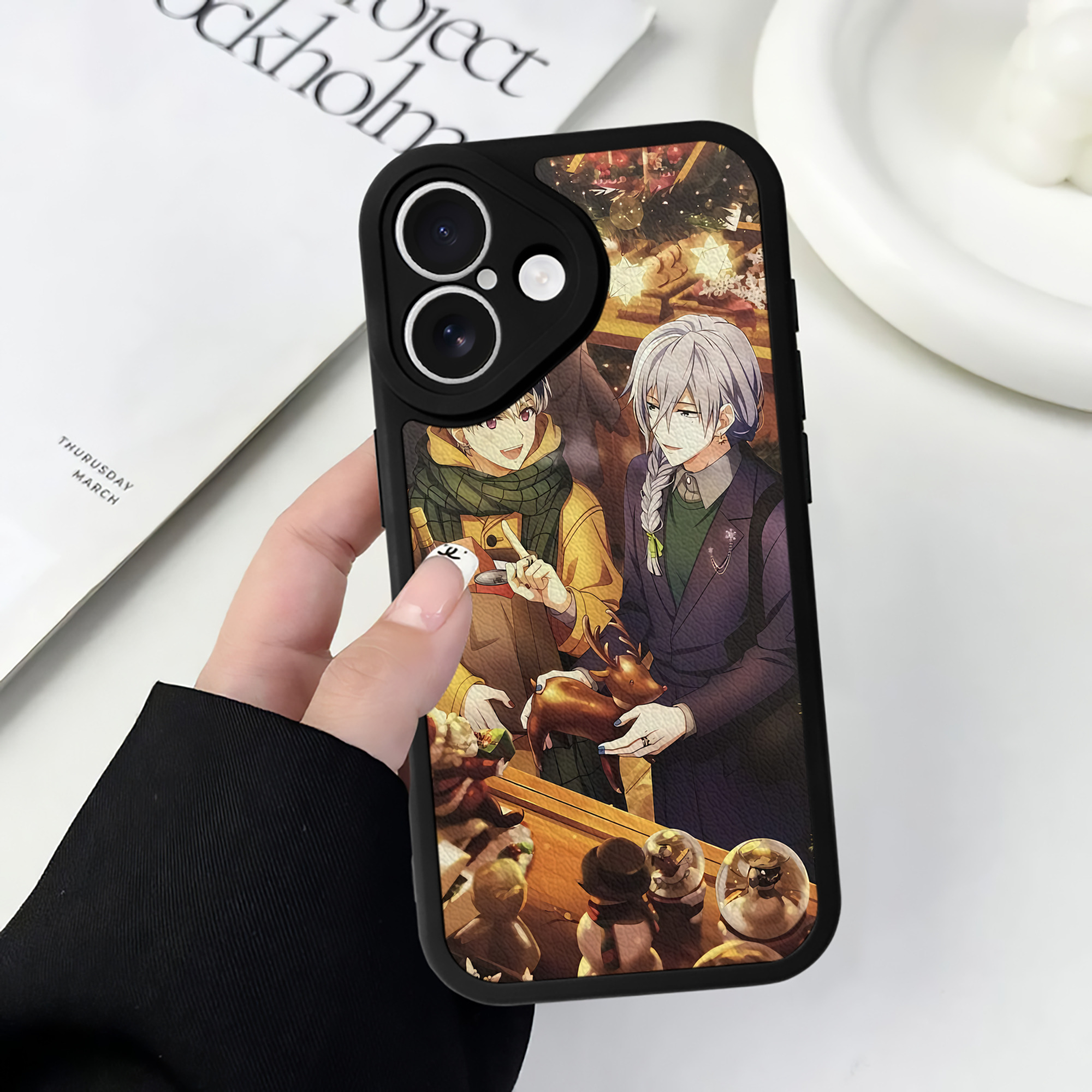 （画像用） 刀剣乱舞 Touken Ranbu 【iPhone 16シリーズ対応】シリコンスマホケース（レザー調） 材質：シリコン